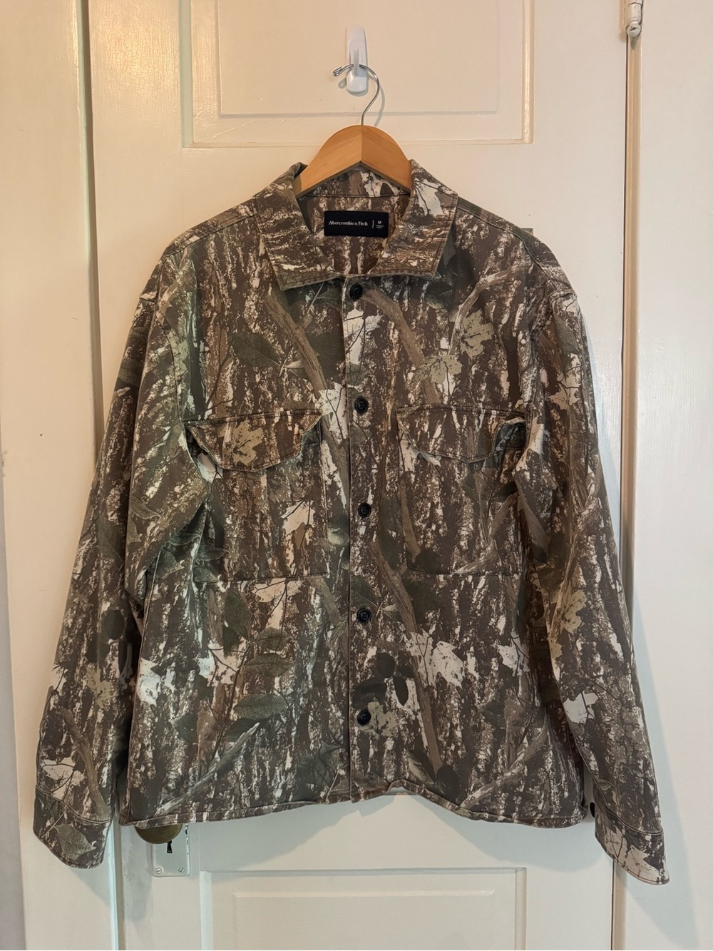 Abercrombie & Fitch Men's Green Camo Shirt Jacket